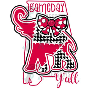 It's Game Day Y'all, patchwork Alabama