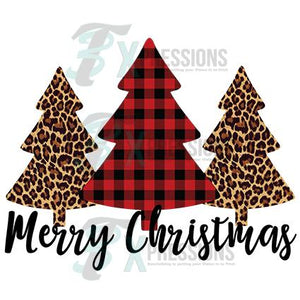 Merry Christmas, Leopard and Buffalo Plaid