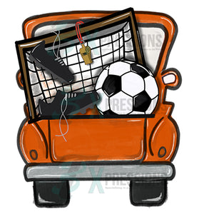 Personalized Orange Soccer Truck
