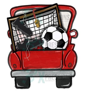 Personalized Red Soccer Truck