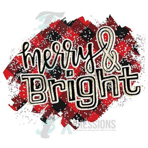 Merry and Bright Buffalo Plaid background