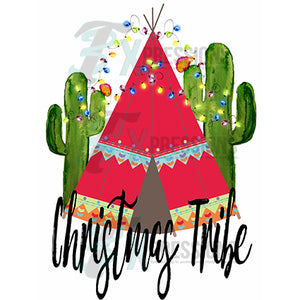 Christmas Tribe Teepee and cactus