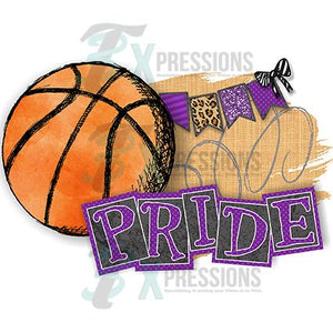 Personalized Purple Basketball Pride