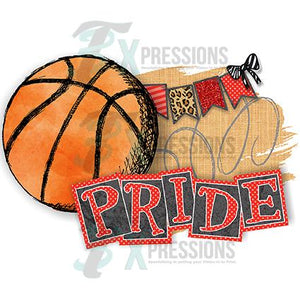 Personalized Red Basketball Pride