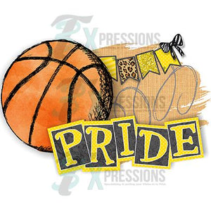 Personalized Yellow Basketball Pride