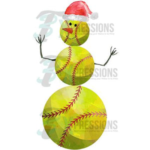 Softball snowman