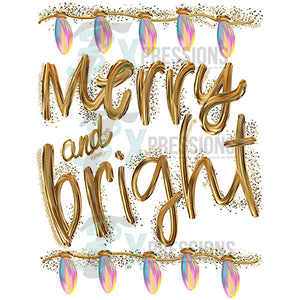 Merry and Bright Gold and Lights