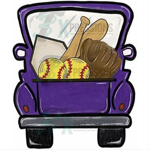 Purple Softball Truck