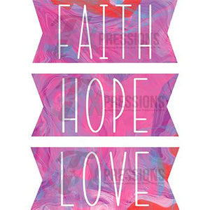 Faith Hope Love Watercolor Background