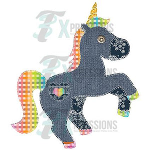 Patchwork Unicorn with heart patch