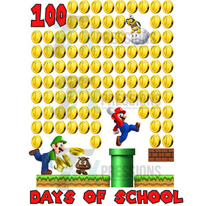 Mario, 100 days of school