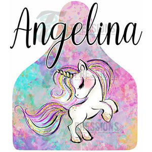 Personalized Unicorn Cow Tag