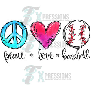 Peace Love Baseball