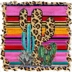 Leopard Serape Cactus
