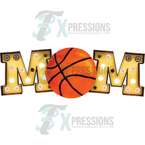 Marquee Yellow Basketball Mom
