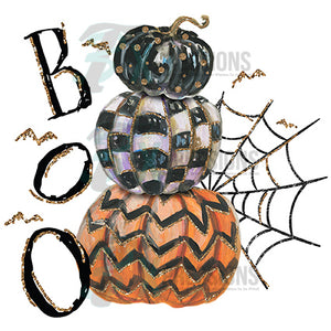 Boo Pumpkin Trio Spiderweb