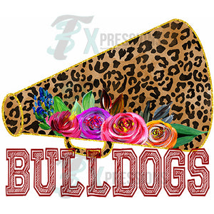 Personalized Leopard Floral Cheer Megaphone