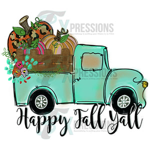 Happy Fall Yall Painted Truck