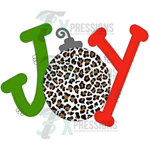 Joy leopard Christmas ball