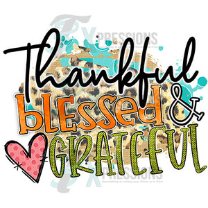 Thankful Blessed Grateful
