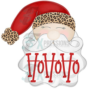 Ho Ho Ho Leopard Hat Santa