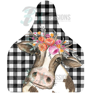 Cow with Flowers, Cow Tag