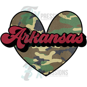 Arkansas Camo heart