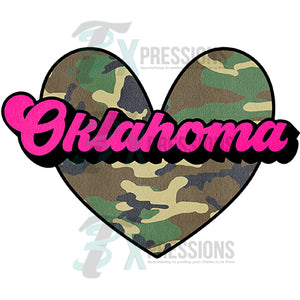 Oklahoma Camo heart