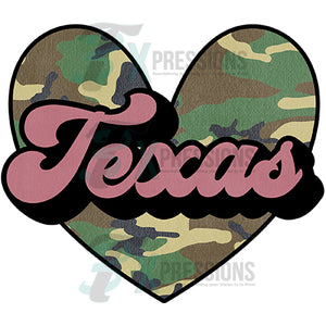 Texas Camo Heart