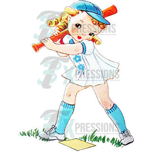 Retro Baseball Girl