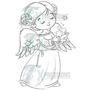 Christmas Angel Coloring design