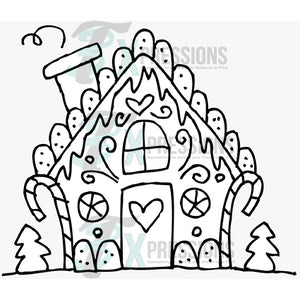 Gingerbread House Coloring Design