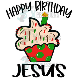 Happy Birthday Jesus Cupcake