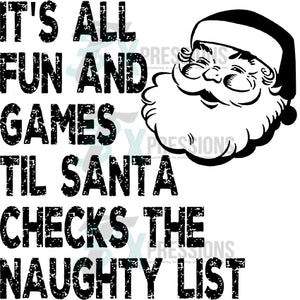 It's all fun and games til Santa