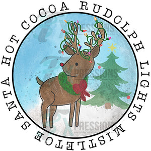 Santa Hot Cocoa and Rudolph