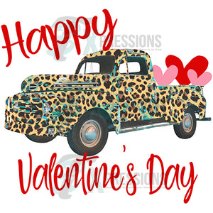 Happy Valentines Day, Leopard Truck