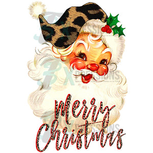 Merry Christmas Leopard Hat Santa