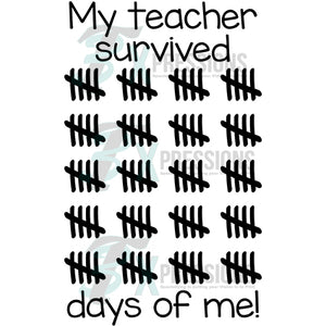 My Teacher Survived 100 days of me