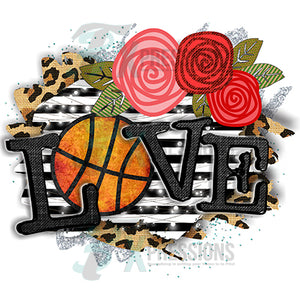 Love Basketball Flower Frame