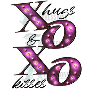 Purple XOXO Huggs and Kisses