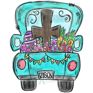 Risen Blue Easter Truck