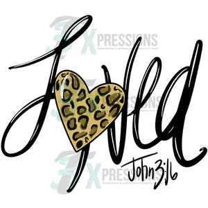 Loved John 316 Leopard Heart