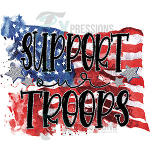 Support our Troops Flag background