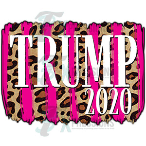 Trump 2020 Leopard and Pink background