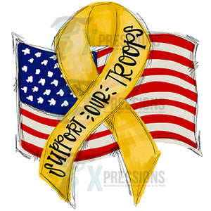 Support our Troops Yellow Ribbon