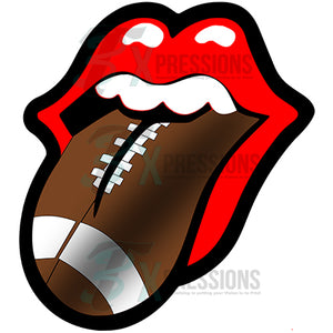 tongue out american football