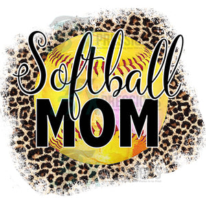 Softball Mom Leopard background