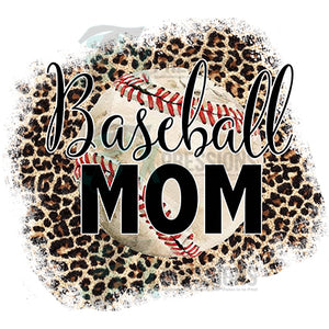 Baseball Mom Leopard Background