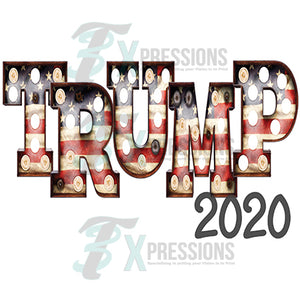 Trump 2020 Marquee Flag Letters