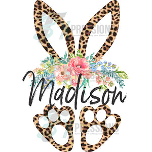 Personalized Leopard Easter Bunny